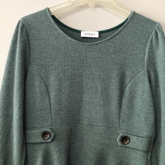 GILLI Waffle Knit Dress Sage 0X - Picture 2 of 5